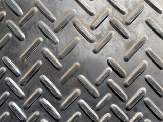 Distressed and Dirty Industrial Metal Surface Texture - Polished Chrome Shiny Metal Surface Close-up