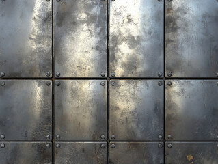 Distressed and Dirty Industrial Metal Surface Texture - Polished Chrome Shiny Metal Surface Close-up