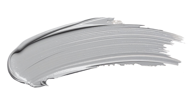 textured abstract grey paint stroke isolated on transparent background, png - Powered by Adobe