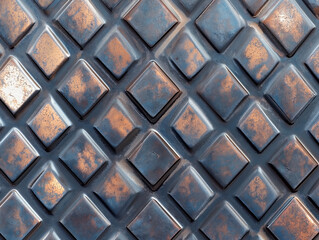 Distressed and Dirty Industrial Metal Surface Texture - Polished Chrome Shiny Metal Surface Close-up