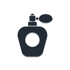 Black Perfume icon isolated on white background. Vector