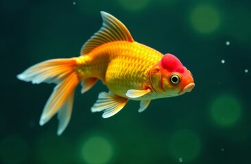 goldfish close-up. fish aquarium