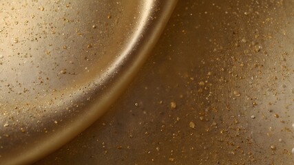 Golden Fluid Surface with Smooth Curves Abstract Liquid Texture Background
