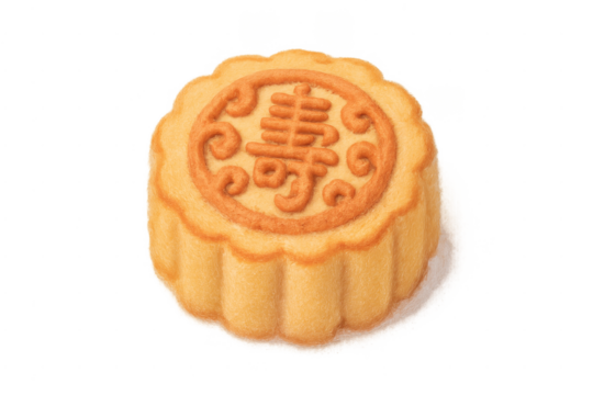 Chinese mooncake for mid-autumn festival with longevity character