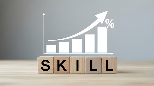 Boost skills and see growth with professional development, training brings success, skills increasing for career, upskilling for success, learning