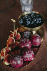 Fresh fruit platter serving healthy buffet snack