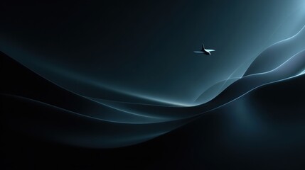 Soaring above the abstract waves, a modern, dynamic blue design for tech, innovation, and visionary concepts, perfect for backgrounds and presentations