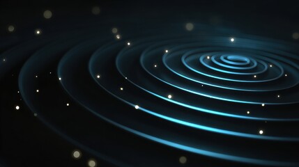 Captivating abstract vortex with glowing particles, symbolizing innovation, cosmic energy, and digital flow, perfect for technology and science themes.