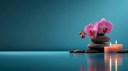 Minimal spa background with copy space