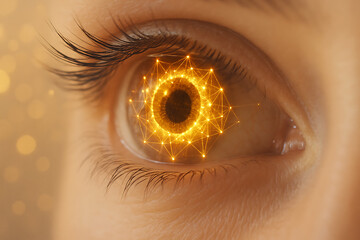 Close-up of digital eye