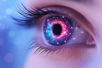 Close-up of digital eye
