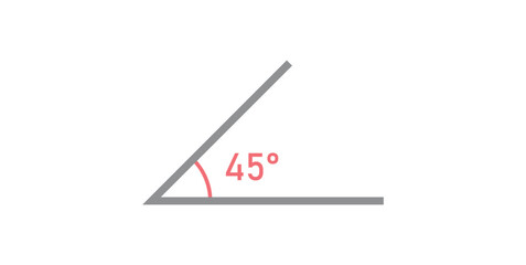 Angle Geometry Symbol in Mathematics. Acute Angle.