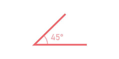 Angle Geometry Symbol in Mathematics. Acute Angle.