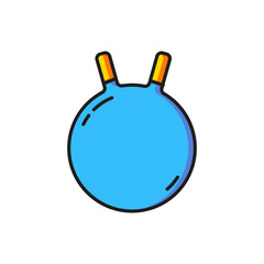 Color Kettlebell icon isolated on white background. Sport equipment. Flat filled outline style with shadow. Vector