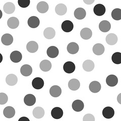 Seamless Monochromatic Polka Dots Pattern