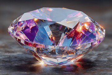 Beautiful gemstone stone glowing with rainbow brilliance high resolution picture