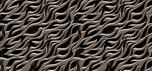 Seamless scribble zebra pattern. Abstract doodle pattern design