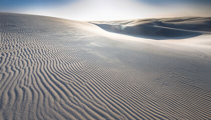 Soft White Sand Texture Glowing In Daylight With Subtle Waves