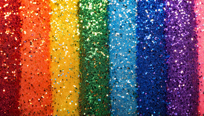 Texture Of Colorful Rainbow Glitter