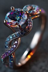 Beautiful luxury engagement ring high resolution picture