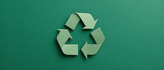 Green Recycle Symbol, Sustainable Icon, Environmental Concept