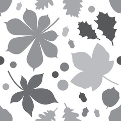Seamless Vector Pattern with Fall Leaves