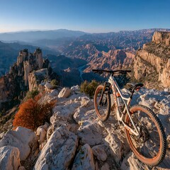 Beautiful mountain cycling scenery high resolution picture