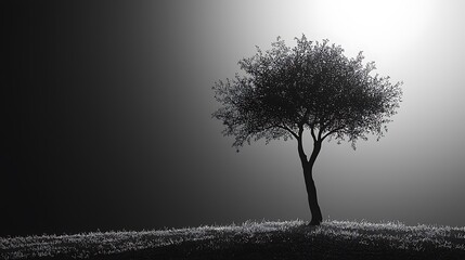 Beautiful nature scene lone tree high resolution picture