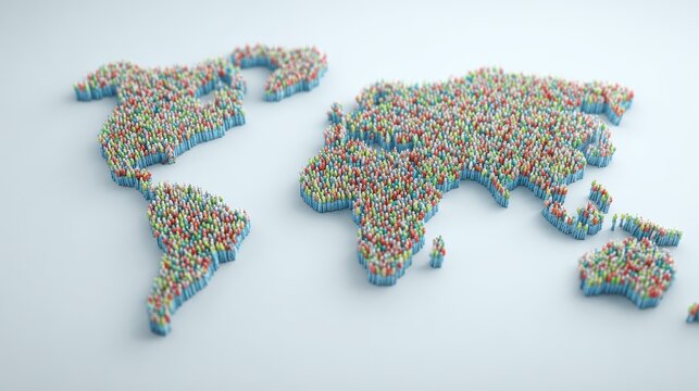 World Map Population, Global Demographics, International Growth