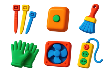 Set of tools and equipment for home repair and maintenance