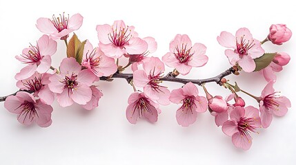 Beautiful pink cherry blossom flowers in bloom high resolution picture