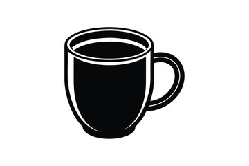 coffee mug vector icon silhouette