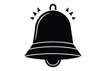 notification bell vector icon silhouette