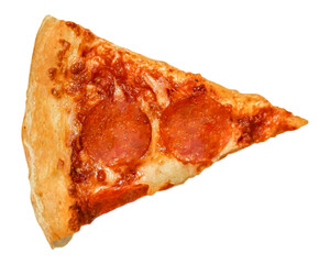 Slice of pepperoni pizza close up