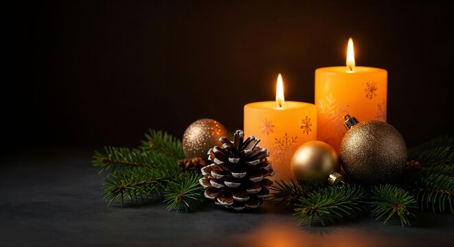 christmas decoration with candles