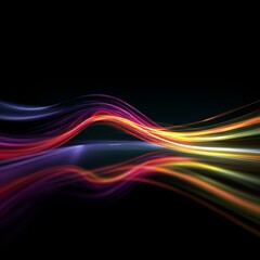 Abstract Light Patterns on Dark Background, Digital Art, Modern Aesthetic