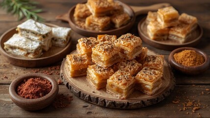 Delicious Assortment of Sweet Pastries on Table