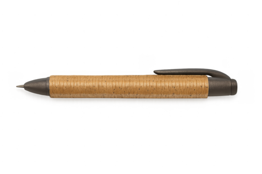 Recycled cardboard ballpoint pen promoting sustainability and eco-friendly office supplies