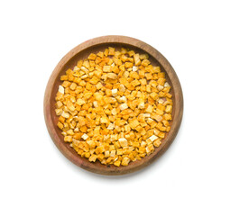 a plate with pieces of dried mango