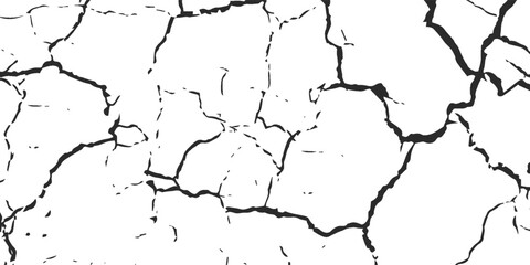cracks on transparent background. cracks texture for design. cracked concrete wall covered with gray cement texture as background, vector grunge cracked texture style with cracked texture