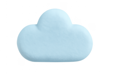 Blue cloud soft plush toy transparent background