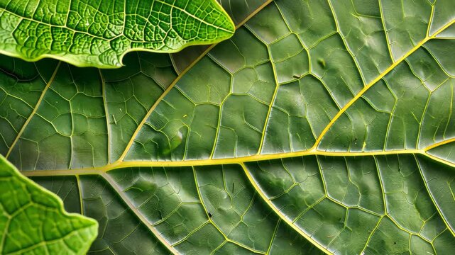 Botanical Green:  Intricate texture and vibrant green hues of diverse plant foliage, creating a visually compelling display of natural beauty and freshness.