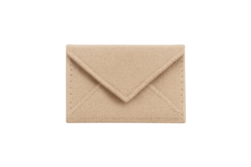 Beige knitted envelope sending message communication mail