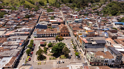 Fototapeta premium Riosucio, Caldas - Colombia. October 7, 2025. San Sebastian Church, a Catholic church