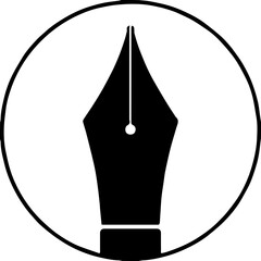 Pen drawing line icon. Vector. Isolated.pen nib icon on white background