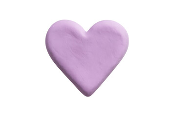 Fototapeta premium Purple clay heart representing love and romance
