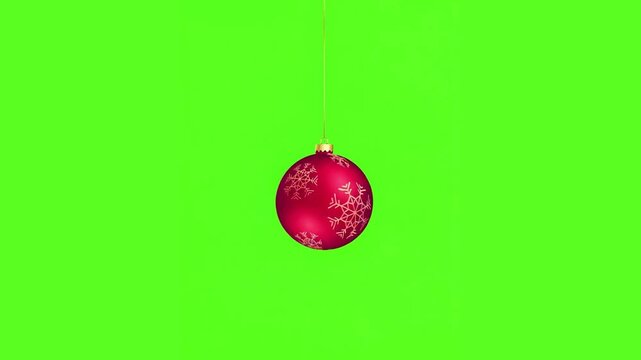 christmas red balls on green background