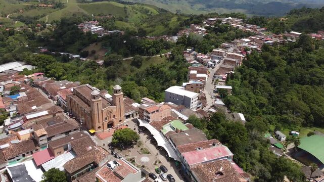 Yali, Antioquia, Colombia. October 19, 2025. Aerial view from a drone, located 1,250 meters above sea level.