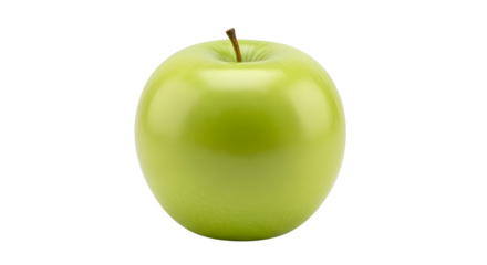 Fresh green apple isolated PNG with Transparent Background