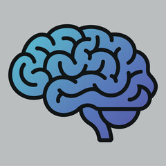 human brain vector illustration